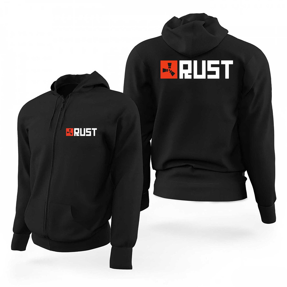 Rust Logo Siyah Fermuarlı Limited Edition Kapşonlu Sweatshirt