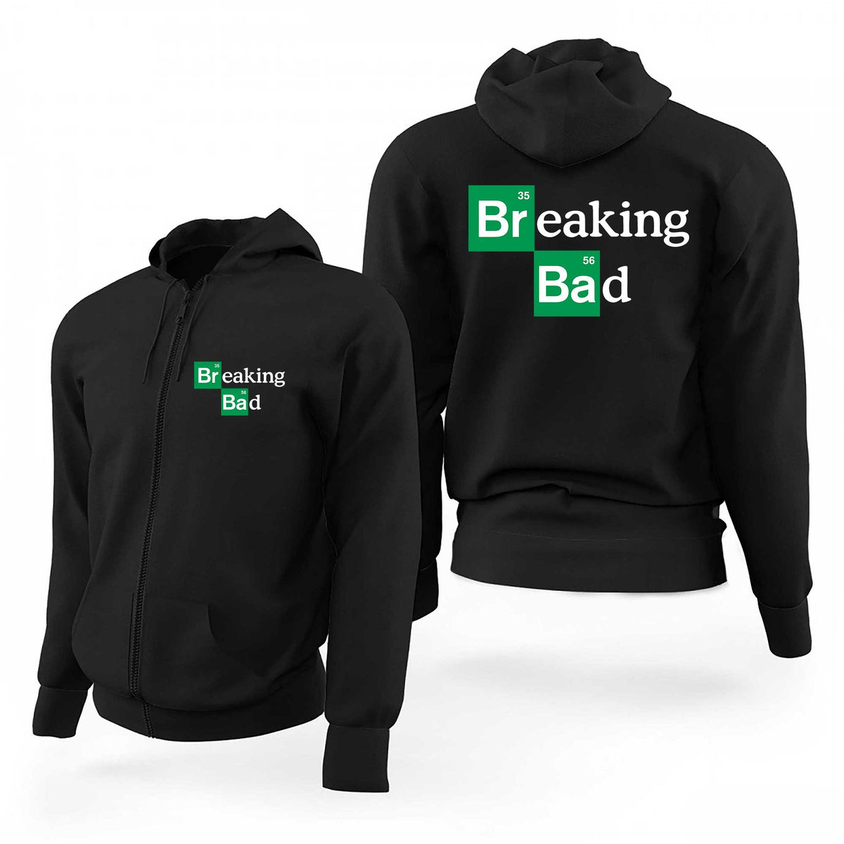 Breaking Bad Classic Logo Siyah Fermuarlı Limited Edition Kapşonlu Sweatshirt