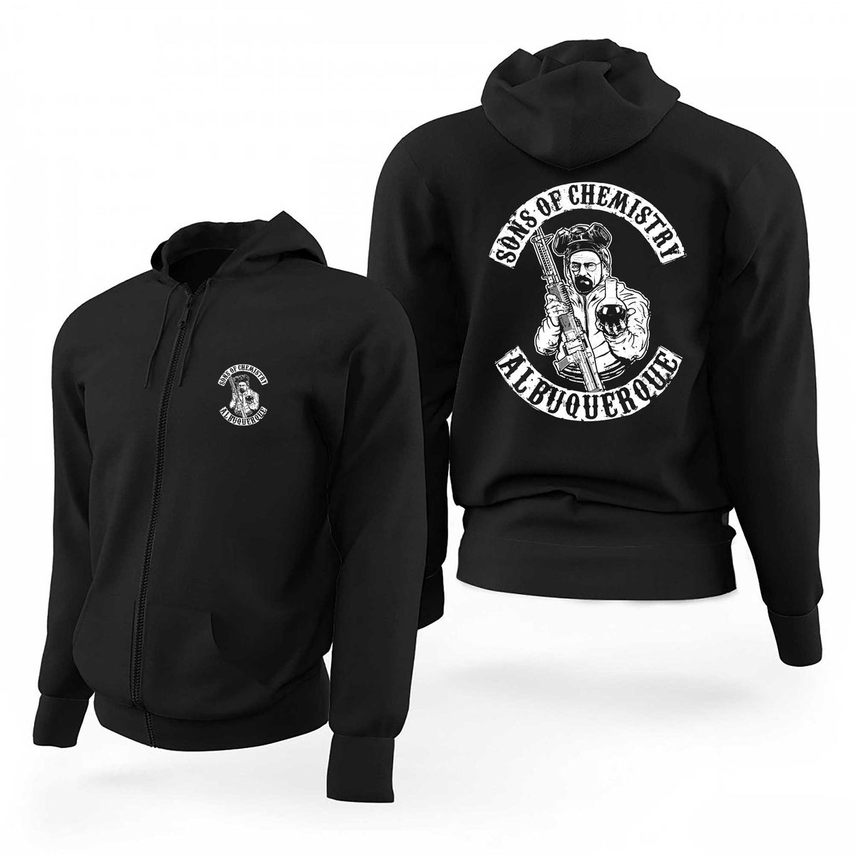 Breaking Bad Sons Of Chemistry Siyah Fermuarlı Limited Edition Kapşonlu Sweatshirt