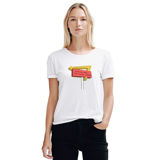 Günyüzü Göremedik Beyaz Kadın Tişört