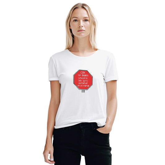 Kimseye Anlatma Beyaz Kadın Tişört