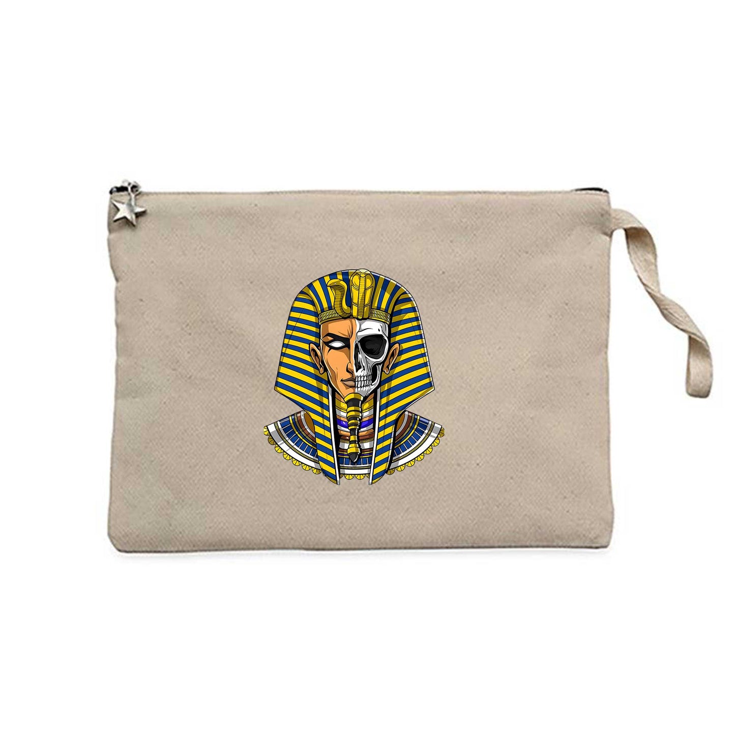 Mısır Firavun Mummy Skull Krem El Çantası Cüzdan