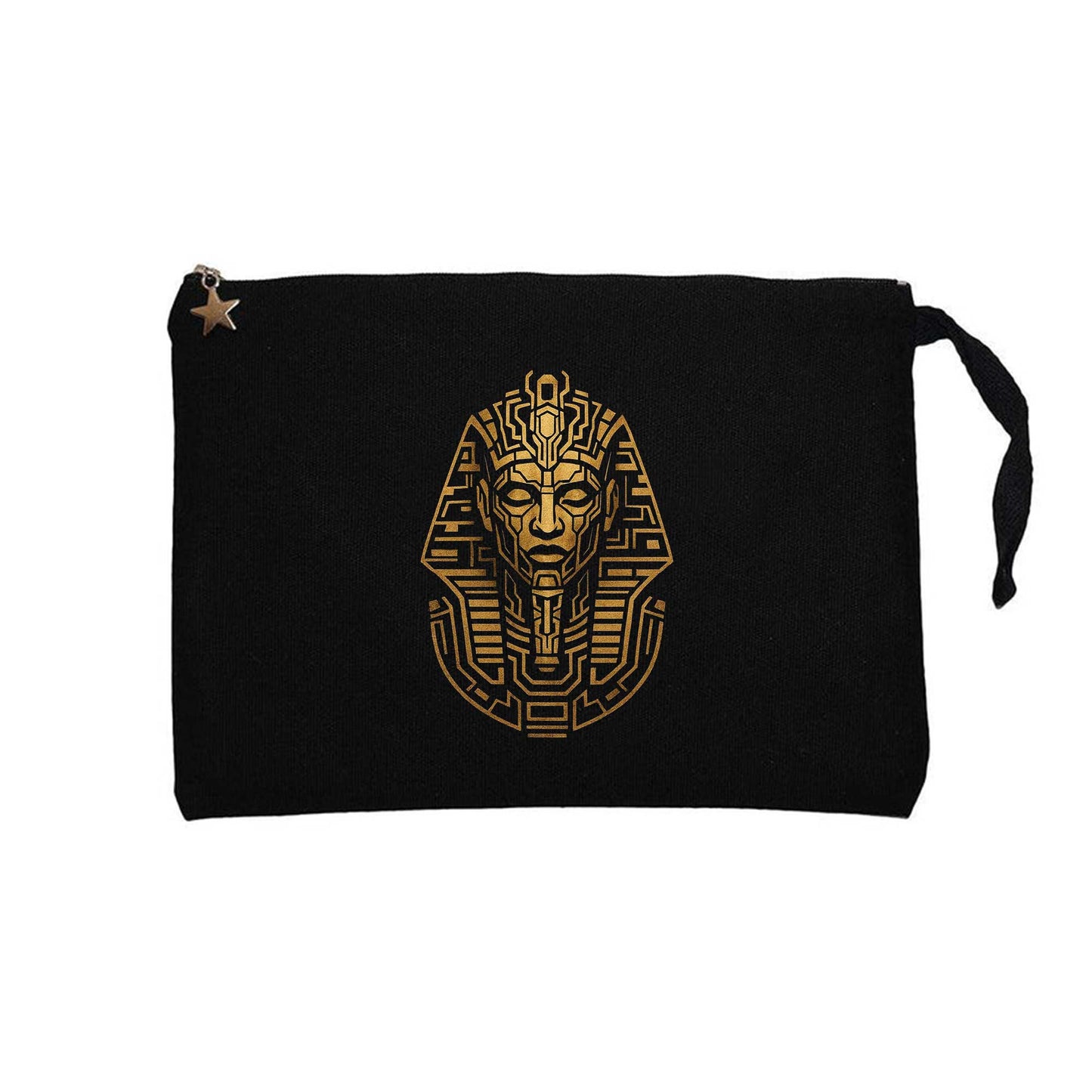 Mısır Firavun Mummy Gold Siyah El Çantası Cüzdan