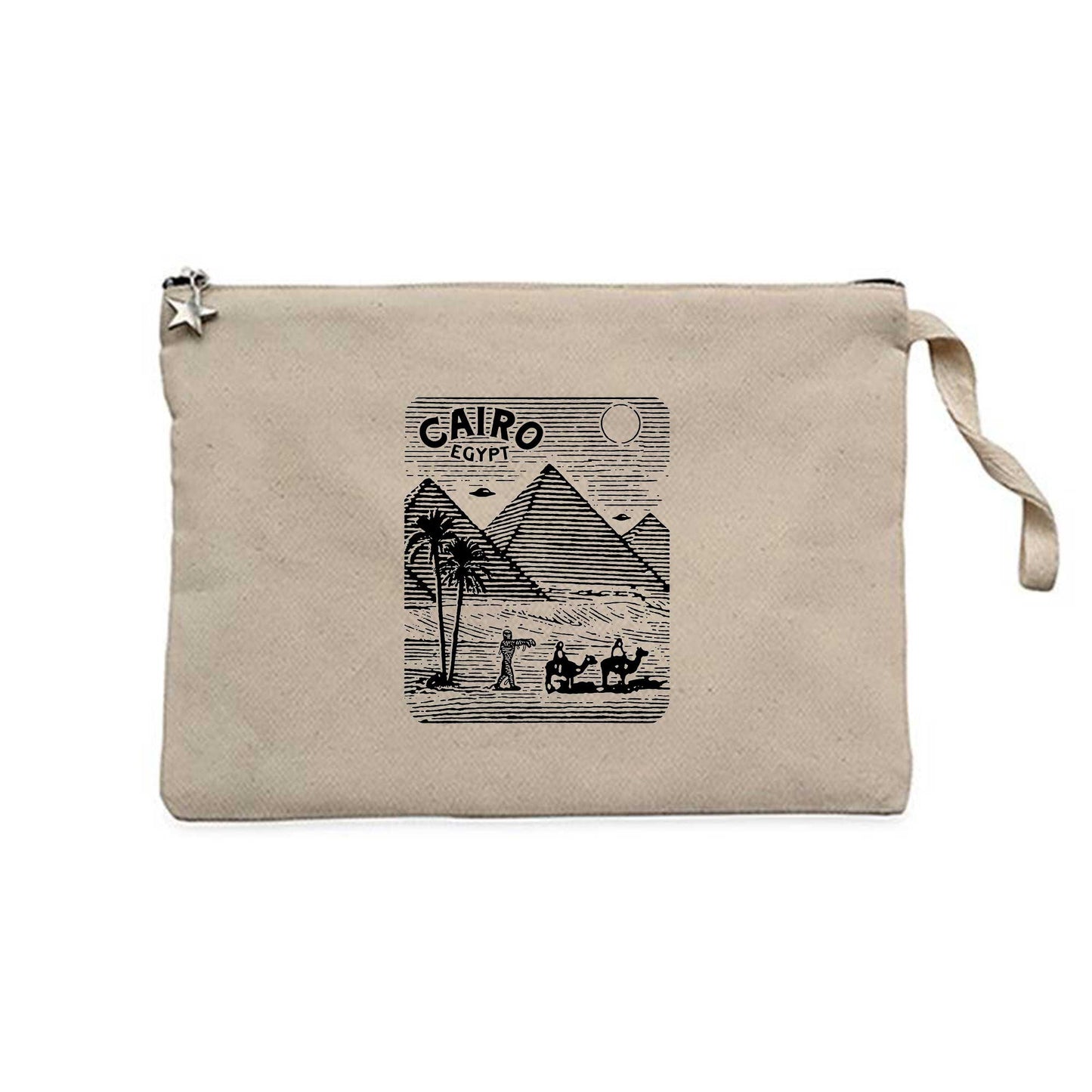 Cairo Egypt Vintage Krem El Çantası Cüzdan