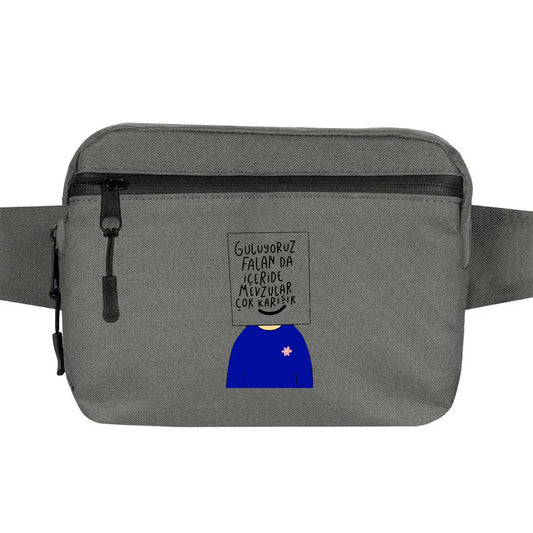 Mevzular Karışık Bel Çantası