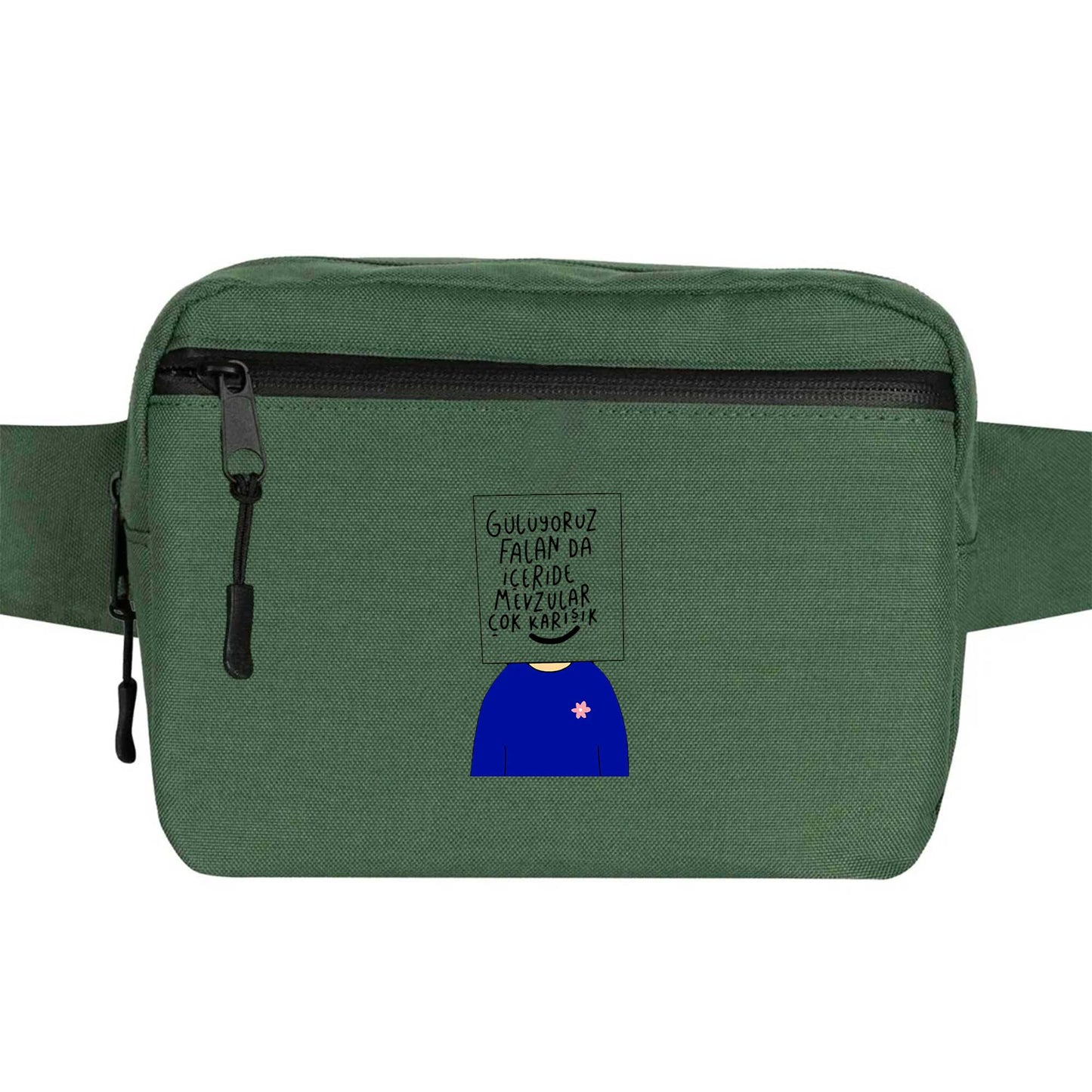 Mevzular Karışık Bel Çantası