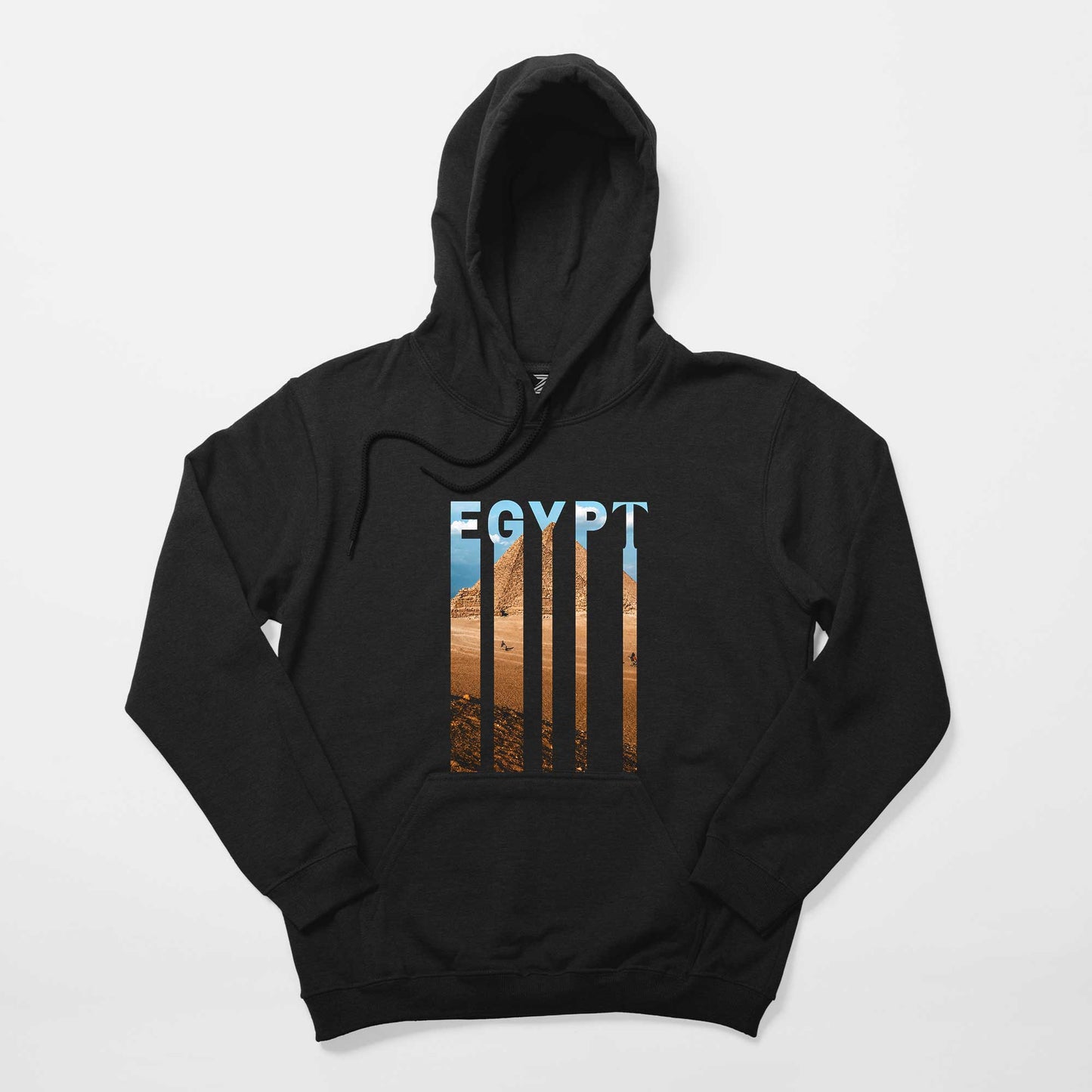 Egypt Pyramid Siyah Kapşonlu Sweatshirt Hoodie
