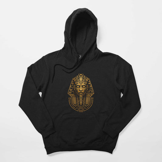 Mısır Firavun Mummy Gold Siyah Kapşonlu Sweatshirt Hoodie