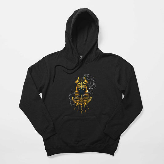 Mısır Firavun Magic Siyah Kapşonlu Sweatshirt Hoodie