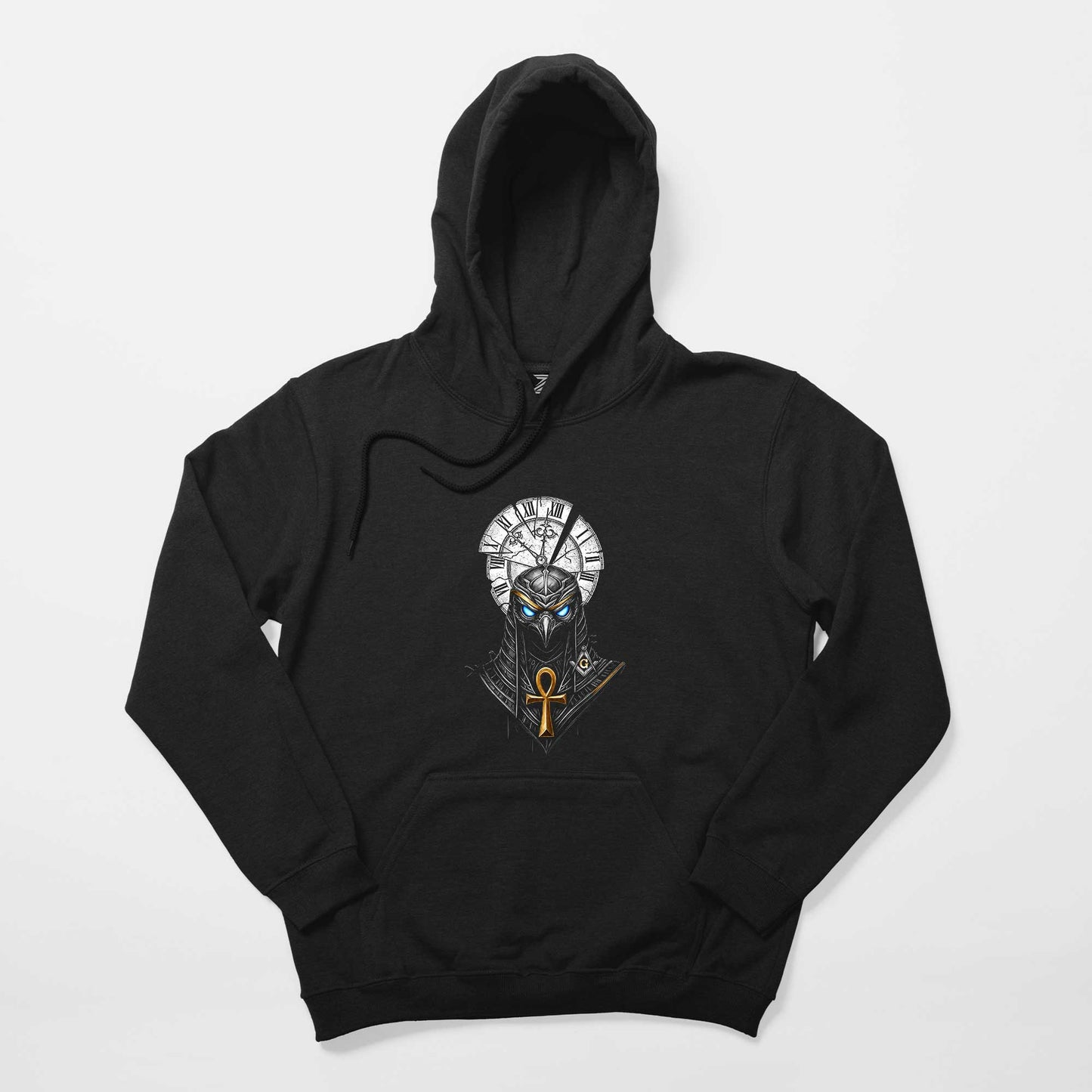 Mısır Time's Horus Siyah Kapşonlu Sweatshirt Hoodie