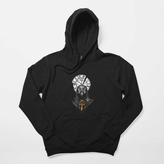 Mısır Time's Horus Siyah Kapşonlu Sweatshirt Hoodie