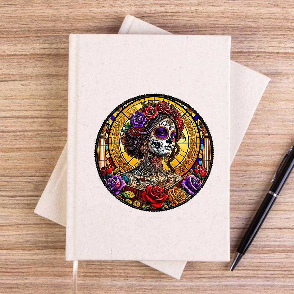 Catrina Vitray Krem Çizgisiz Kanvas Defter