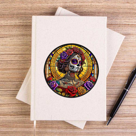 Catrina Vitray Krem Çizgisiz Kanvas Defter