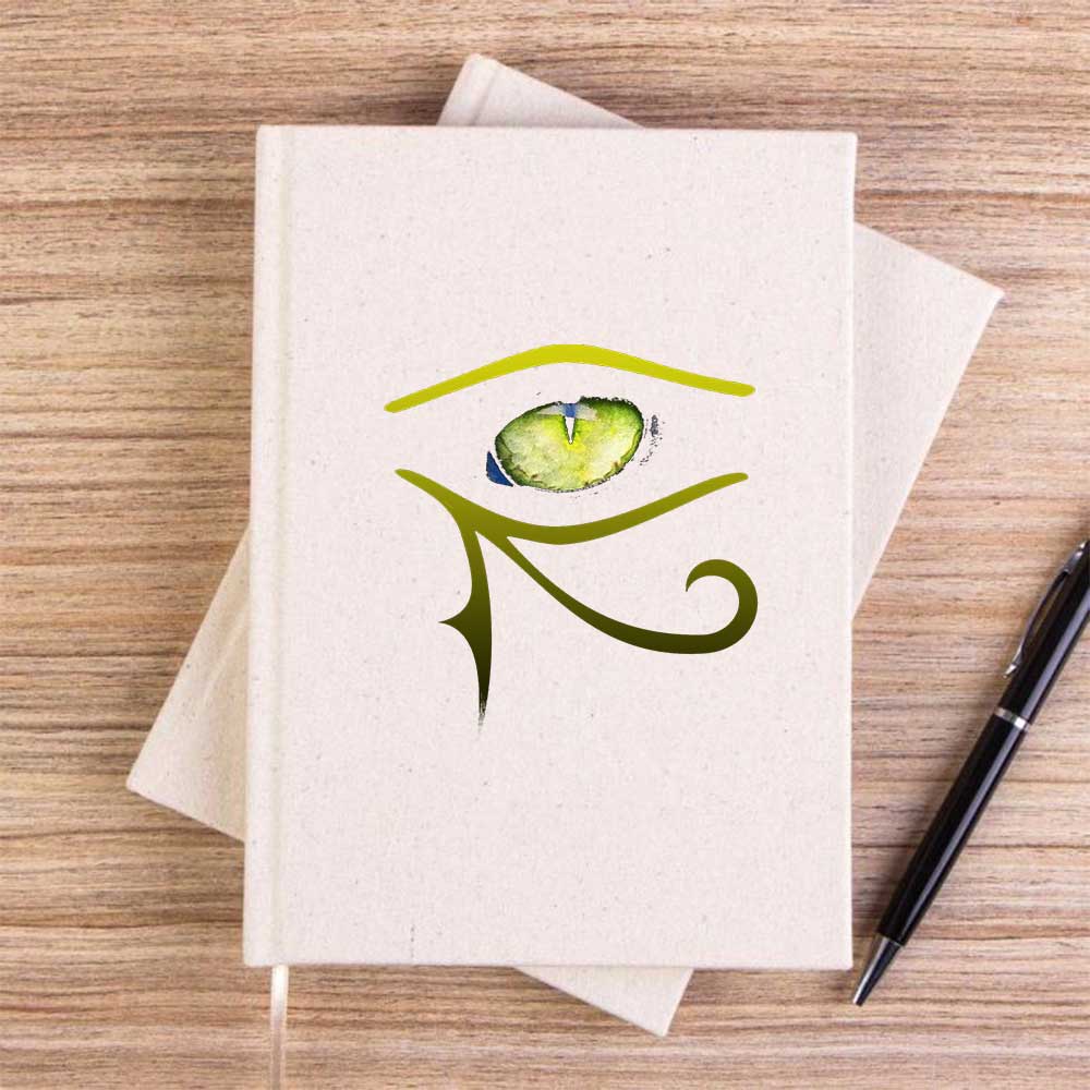 Horus’un Gözü Krem Çizgisiz Kanvas Defter