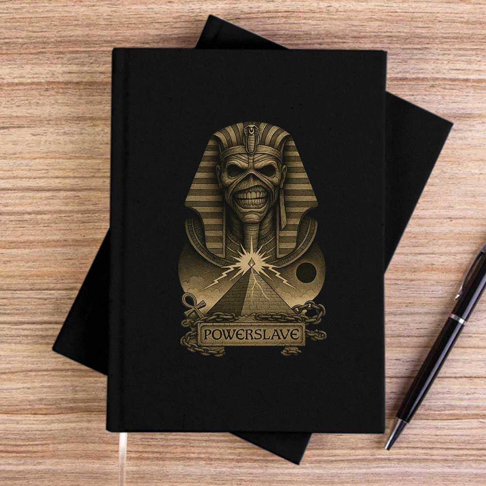 Mısır Mummy Poverslave Siyah Çizgisiz Kanvas Defter