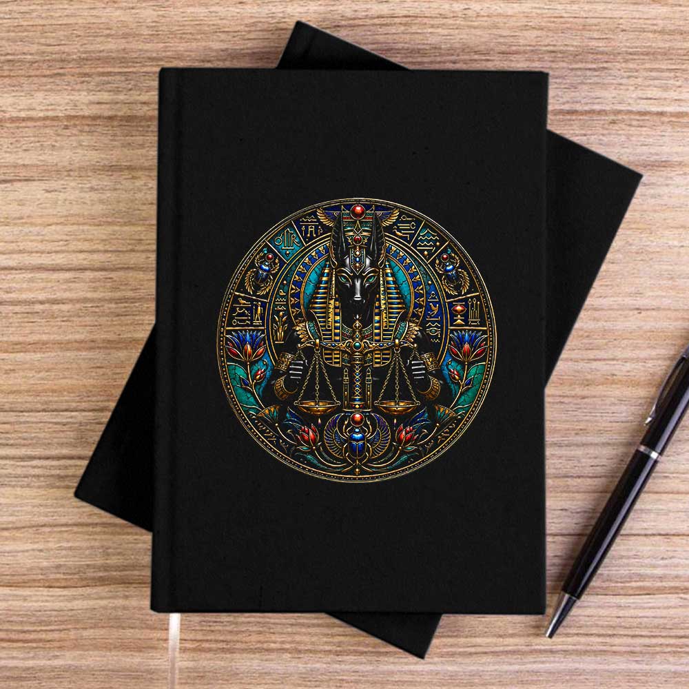 Mısır’ın Koruyucusu Siyah Çizgisiz Kanvas Defter