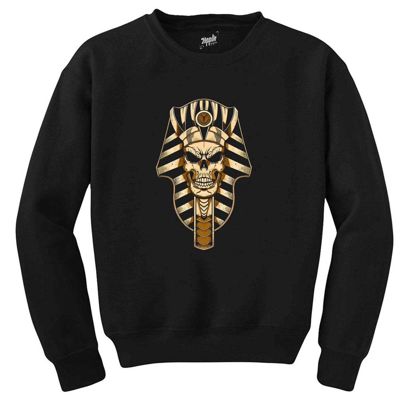 Mısır Mummy Skull Siyah Sweatshirt