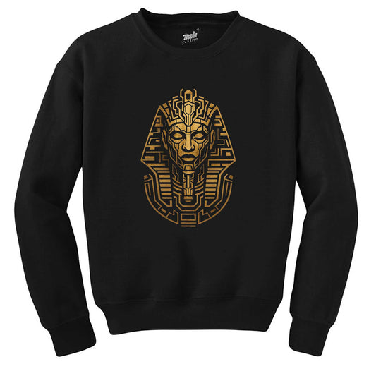 Mısır Firavun Mummy Gold Siyah Sweatshirt