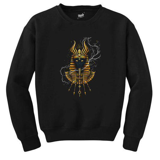 Mısır Firavun Magic Siyah Sweatshirt