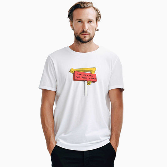 Günyüzü Göremedik Beyaz Tişört