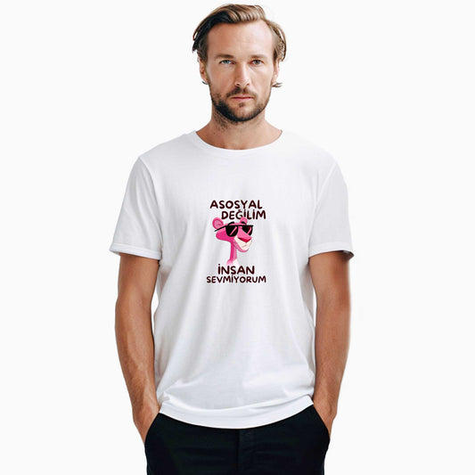 İnsan Sevmiyorum Beyaz Tişört