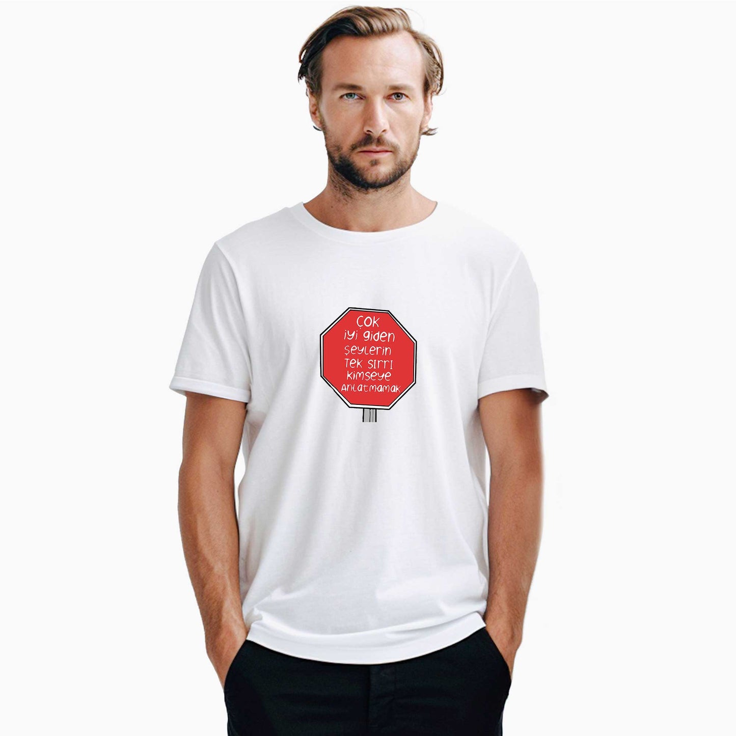 Kimseye Anlatma Beyaz Tişört