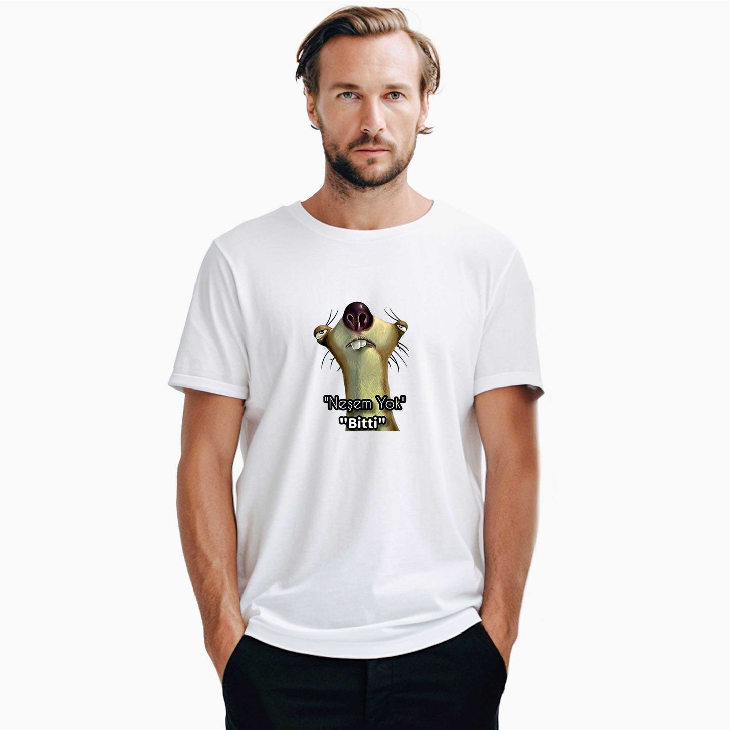 Neşem Yok Bitti Beyaz Tişört