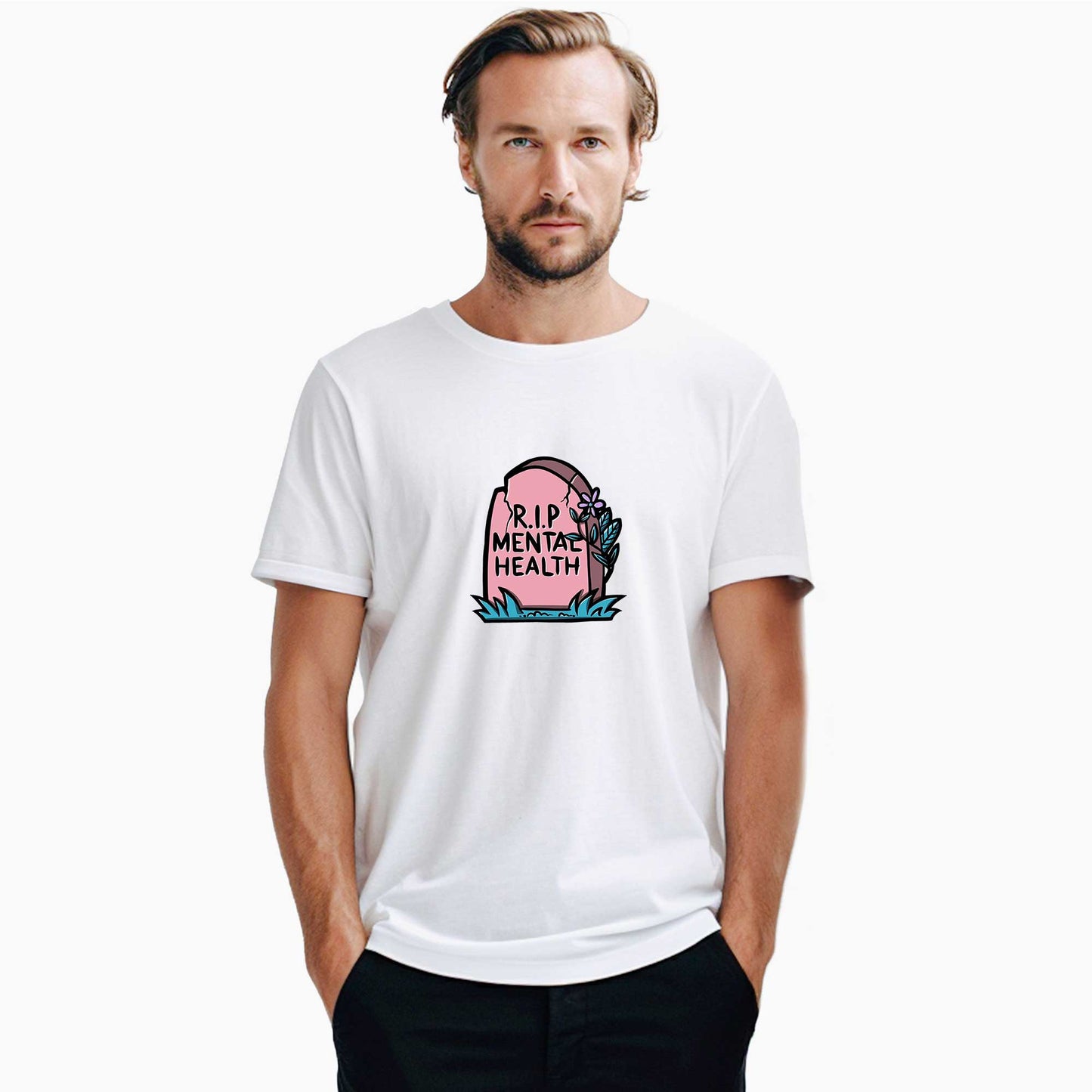 R.I.P Mental Sağlık Beyaz Tişört