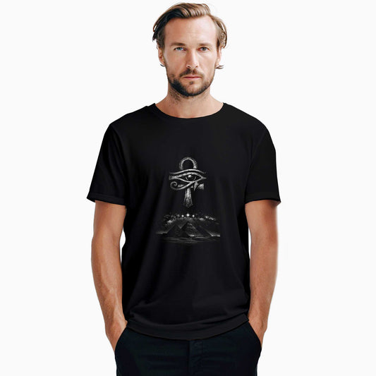Horus ve Piramitler Siyah Tişört