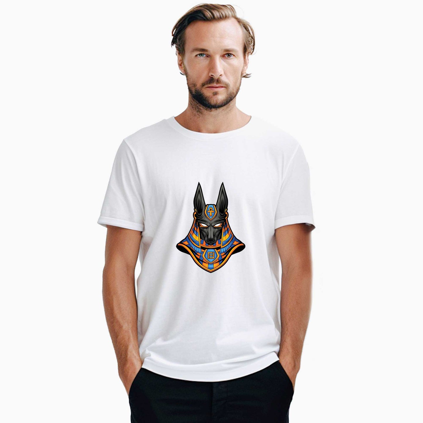 Mısır Anubis Beyaz Tişört