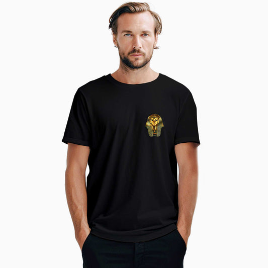 Mısır Firavun Gold Logo Siyah Tişört