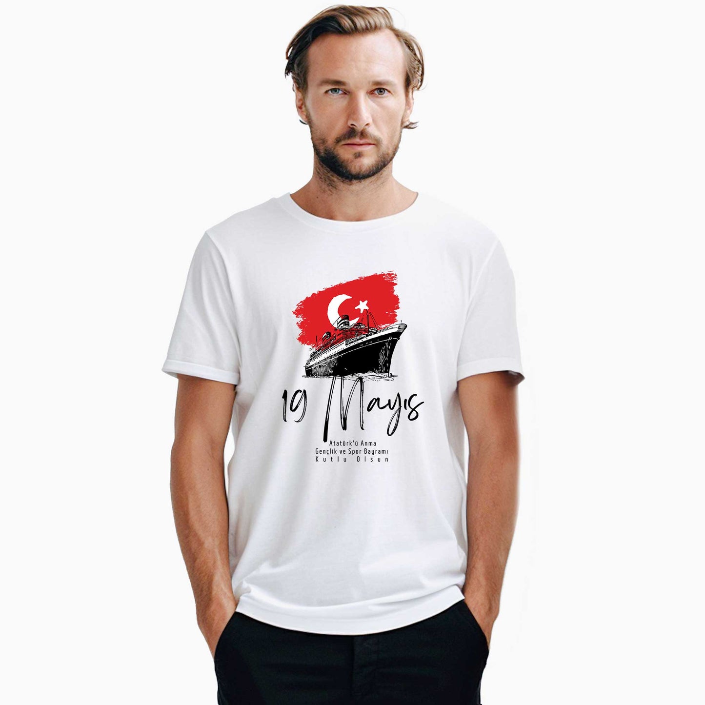 19 Mayıs Beyaz Tişört