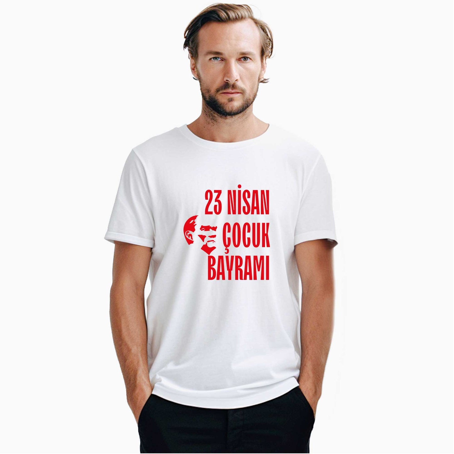 23 Nisan Ulusal Egemenlik Ve Çocuk Bayramı Kutlu Olsun Beyaz Tişört