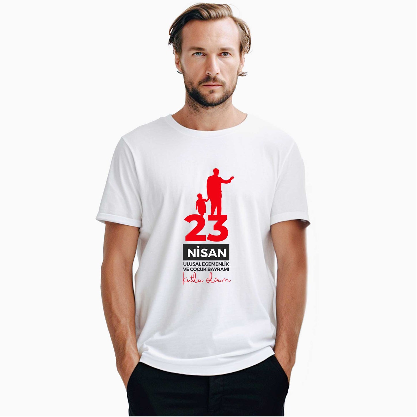 23 Nisan Atatürk Beyaz Tişört