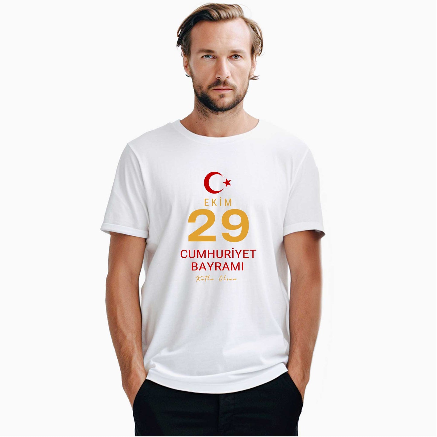 29 Ekim Cumhuriyet Bayramı Beyaz Tişört