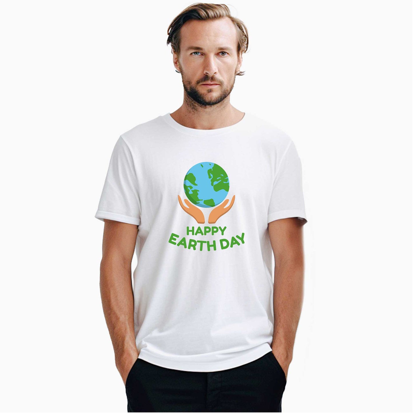 Happy Earth Day Beyaz Tişört