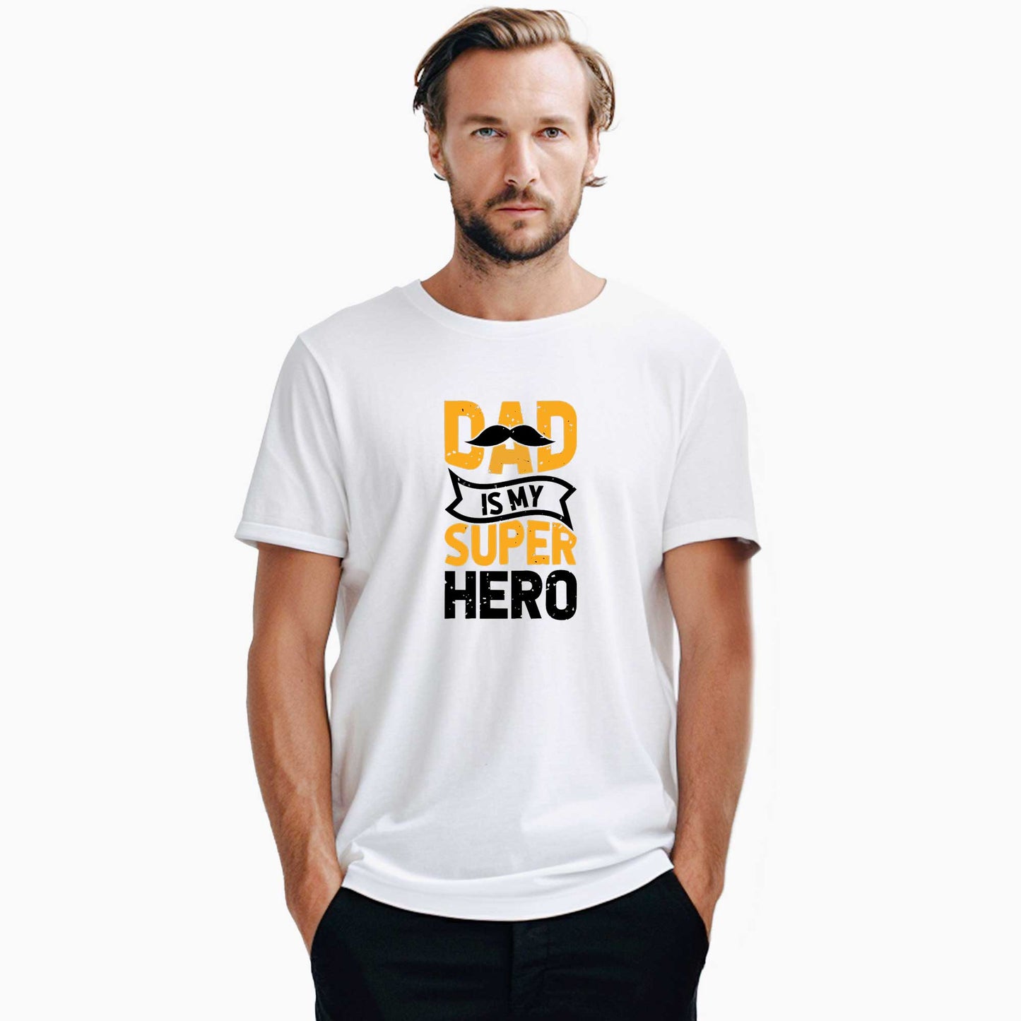 Dad İs My Super Hero Beyaz Tişört