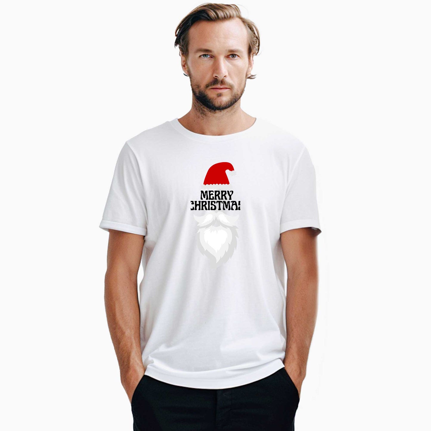 Mery Christmas Noel Baba Beyaz Tişört