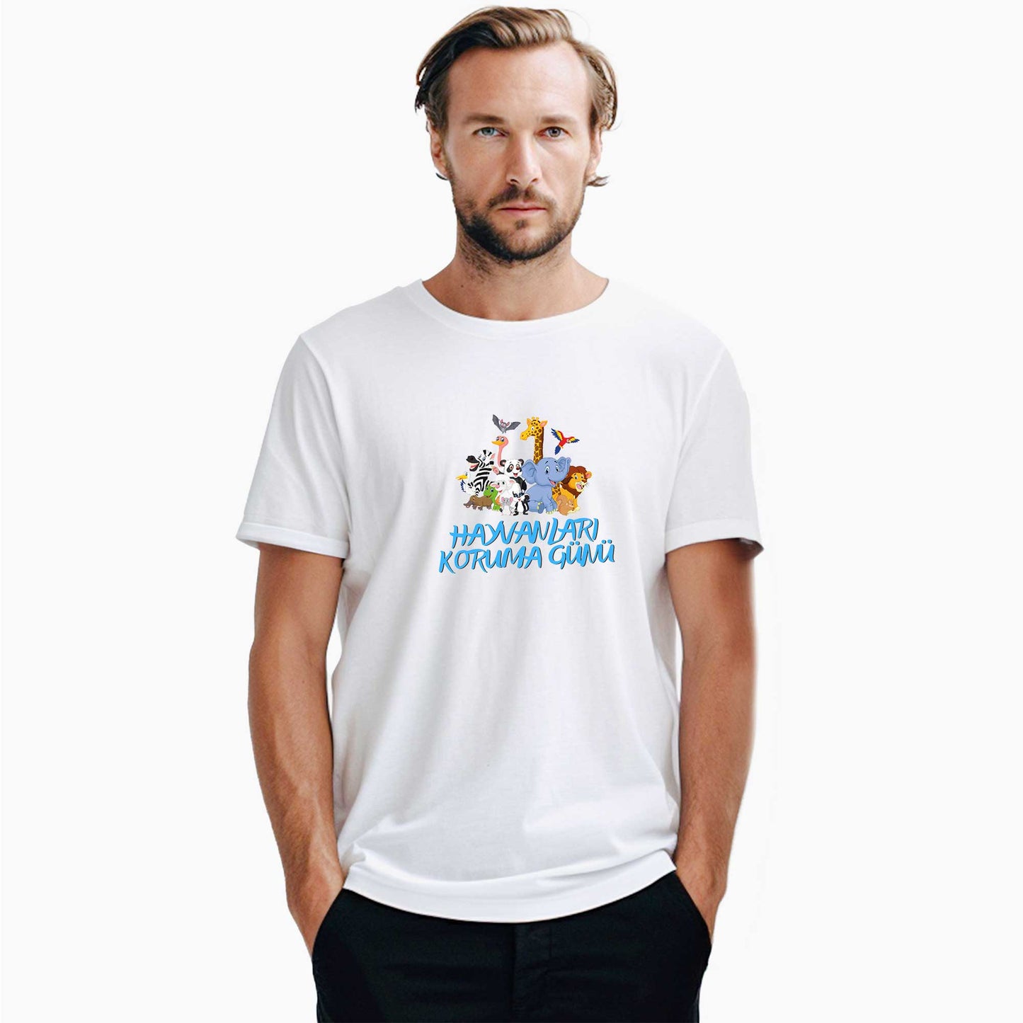 4 Ekim Hayvanları Koruma Günü Beyaz Tişört