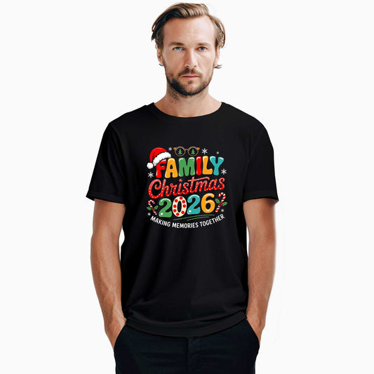 Family Christmas 2026 Siyah Tişört