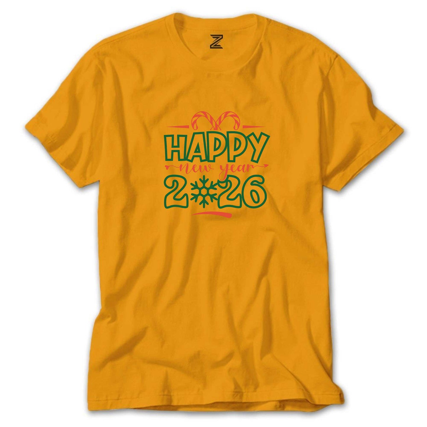 Happy New Year 2026 Candy Renkli Tişört