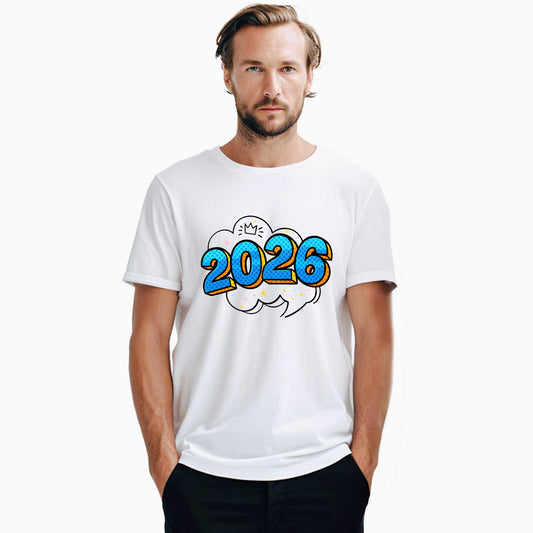 Happy New Year 2026 King Beyaz Tişört