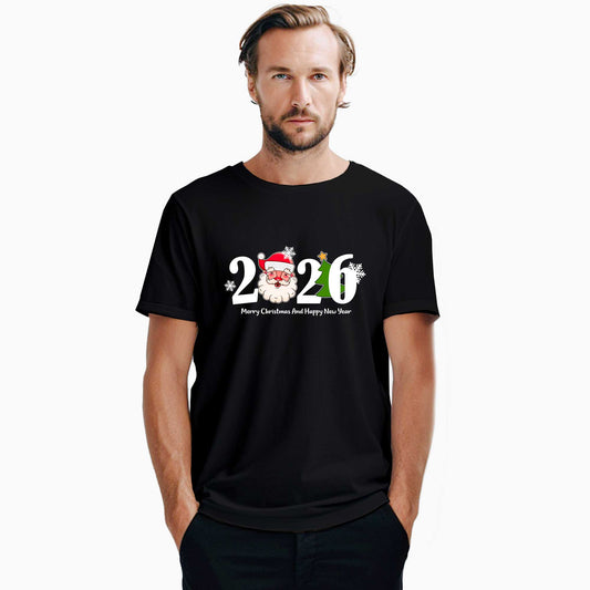 Happy New Year 2026 Noel Siyah Tişört