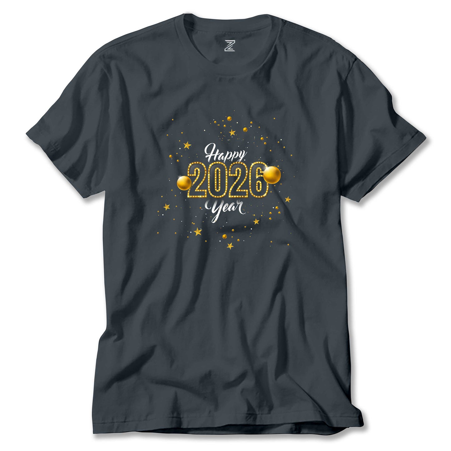 Happy New Year Gold Renkli Tişört