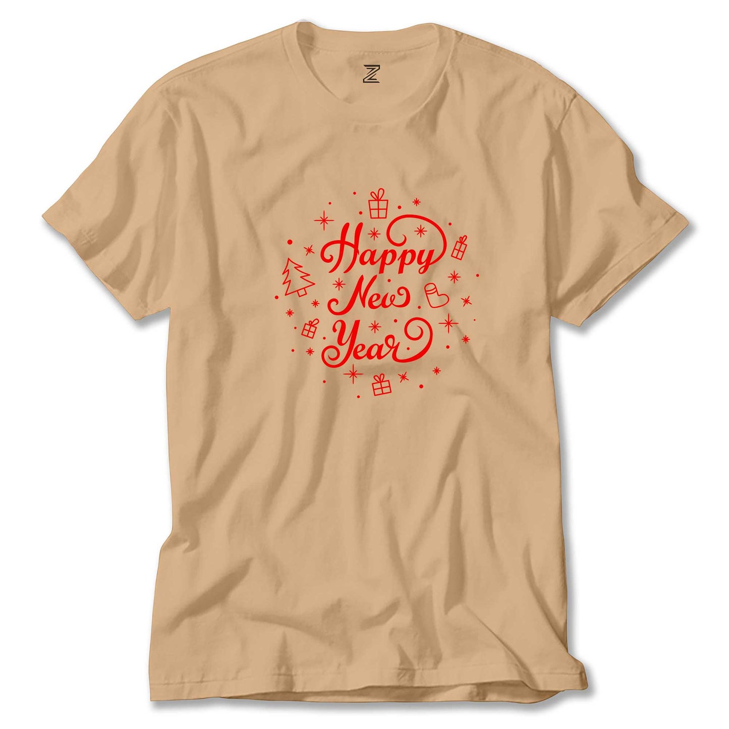 Happy New Year Red Renkli Tişört