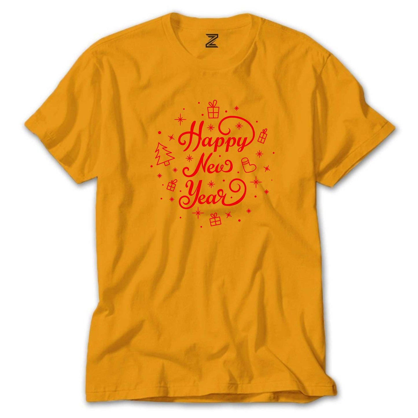 Happy New Year Red Renkli Tişört