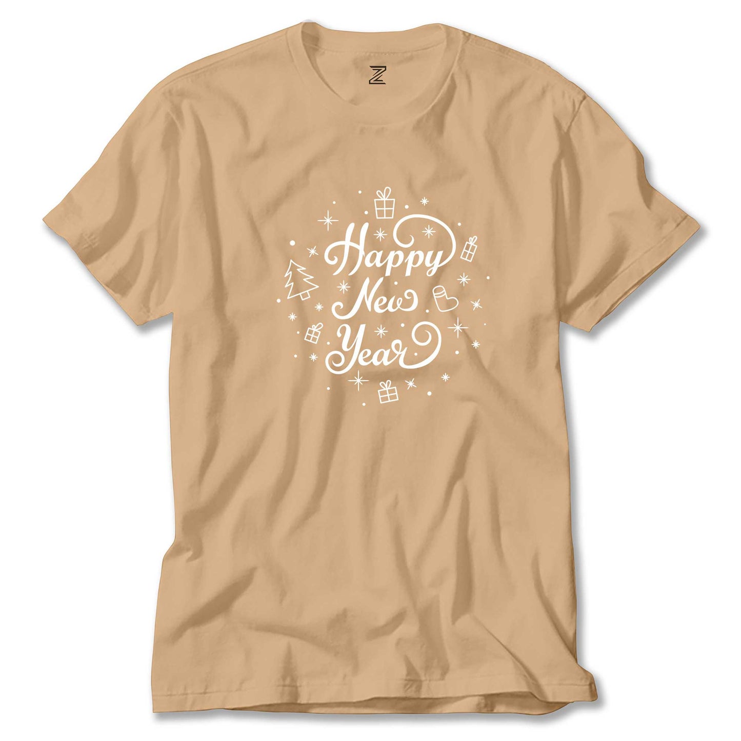Happy New Year White Renkli Tişört