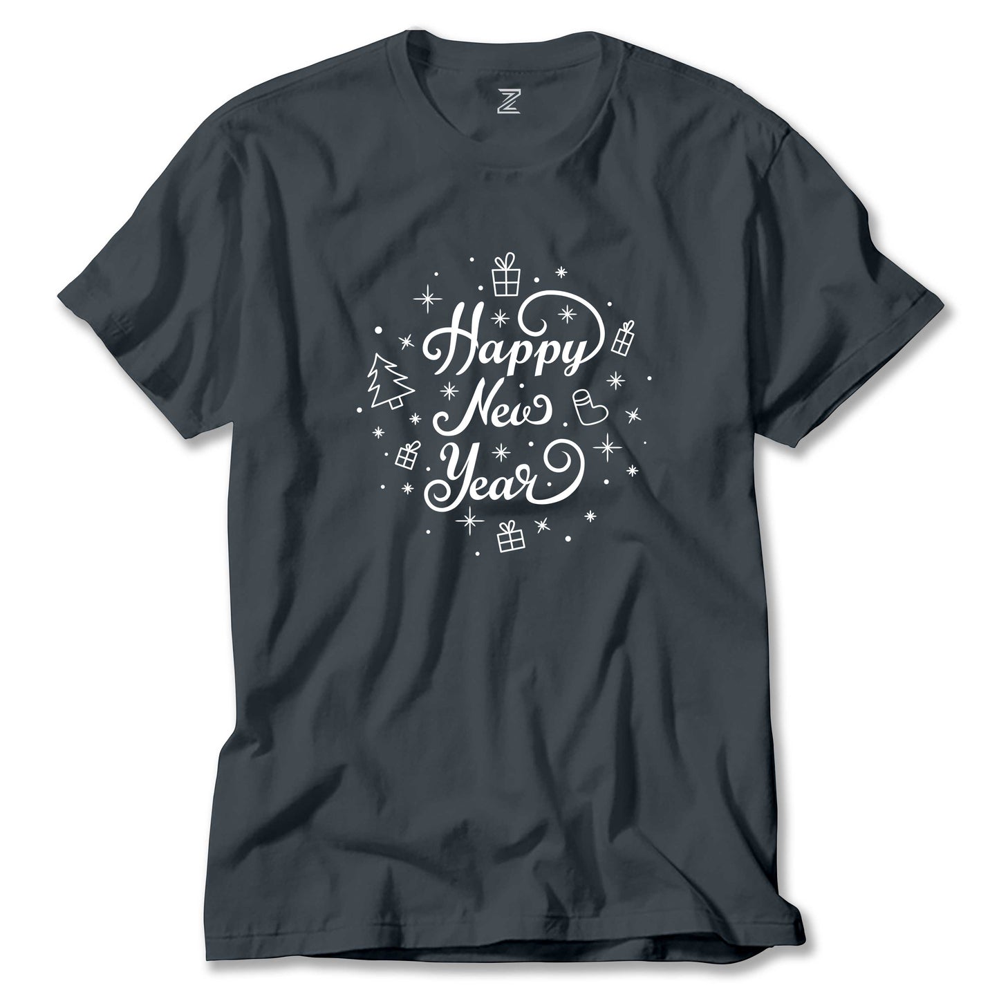 Happy New Year White Renkli Tişört