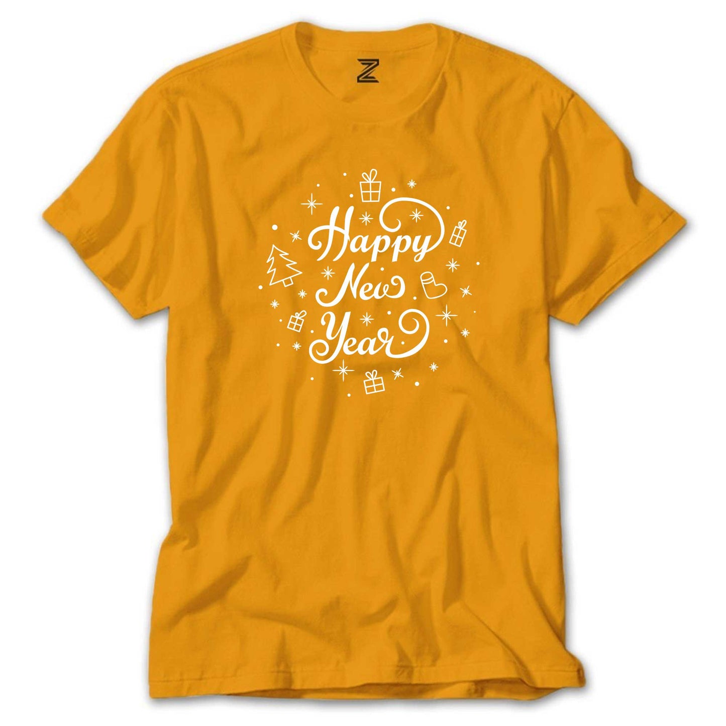 Happy New Year White Renkli Tişört