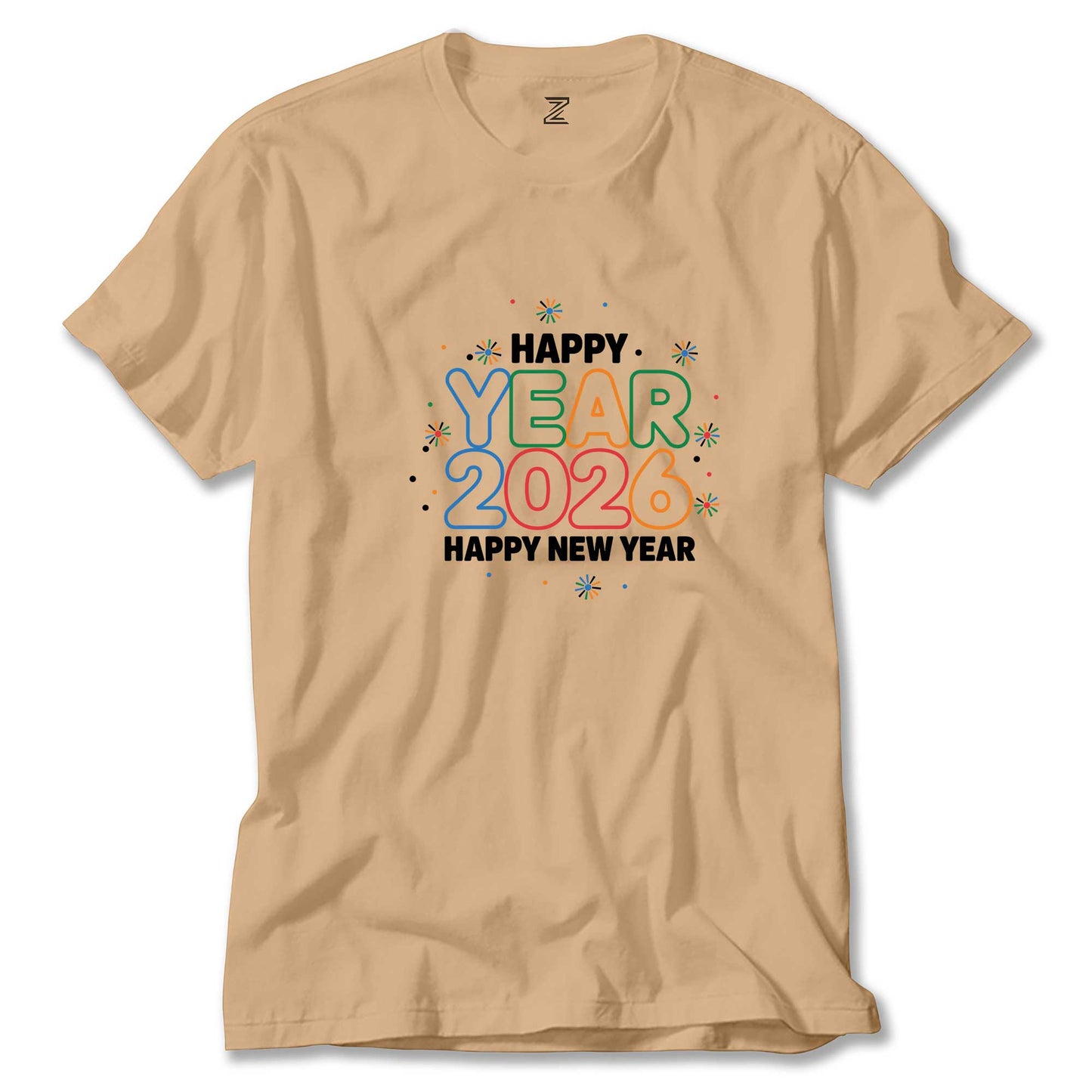 Happy Year 2026 Renkli Tişört